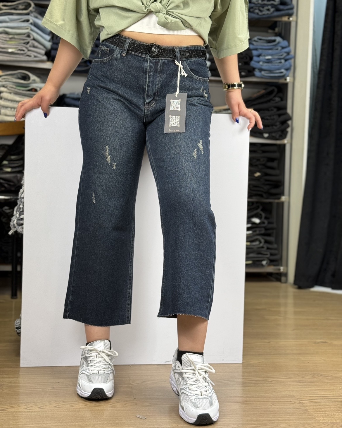 شلوار جین زنانه مدل wide leg واید لگ کد۴