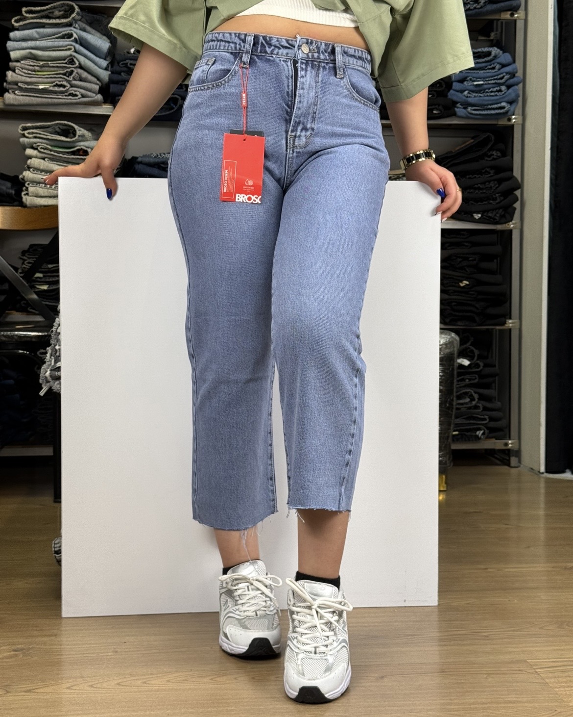 شلوار جین زنانه مدل wide leg واید لگ کد ۷