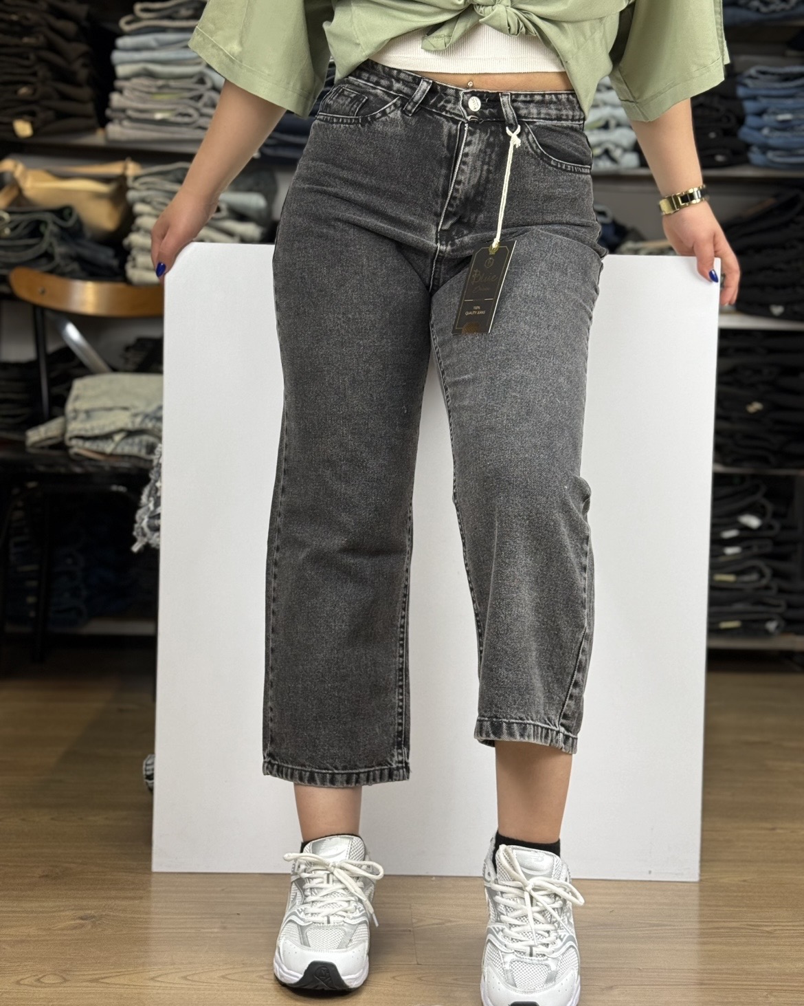شلوار جین زنانه مدل wide leg واید لگ کد ۸