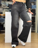 شلوار جین زنانه زاپدار مدل Baagy jeans بگ کد۴۷