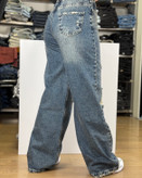 شلوار جین زنانه زاپدار مدل Baggy jeansبگ کد۵۲